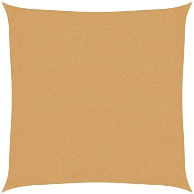 Image of vidaXL Sunshade Sail 160 g/m² Square Sand 3x3 m HDPE