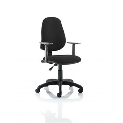 Image of Eclipse I Lever Task Operator Chair Black With Height Adjustable Arms