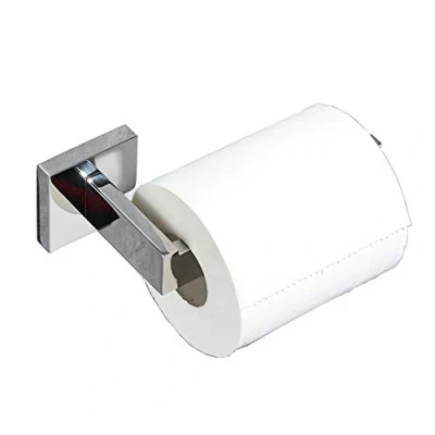 Image of Chrome Toilet Roll Holder, Wall Mounted Loo Holder Paper Tissue Rack, SUS 304 Stainless Steel