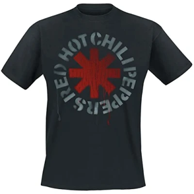 Image of Paradiso Clothing HOT Chili Peppers Stencil Print Tshirt, Women&#039;s, Size: Medium, Black