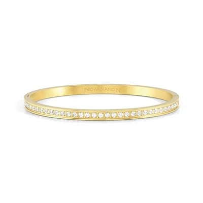 Image of Nomination Pretty Bangles Large Gold White