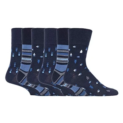 Image of 6 pairs Mens SockShop Cotton Gentle Grip 11 uk Socks (6 x RJ577)