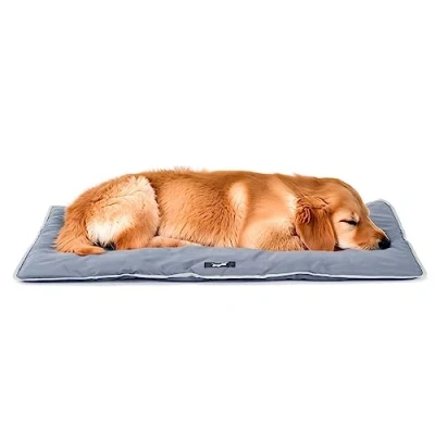 Image of Ferplast Dog Mat Bed Large Washable Mattress Waterproof &amp; Scratchproof For Cars, Houses, Kennels and Baskets Soft Jolly 98 x 65 CM, L, GREY