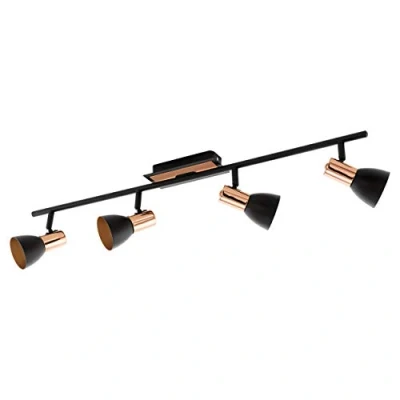 Image of EGLO Barnham LED downlight, length 78 cm, black/copper