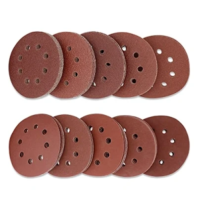 Image of LESNIC 125mm Sanding Sheets,100pcs Discs Pads Hook and Loop 10Pcs Each 40 60 80 100 120 180 240 320 400 800 Grits Sandpaper Sheet for Orbit Orbital Sander All Oscillating Tools