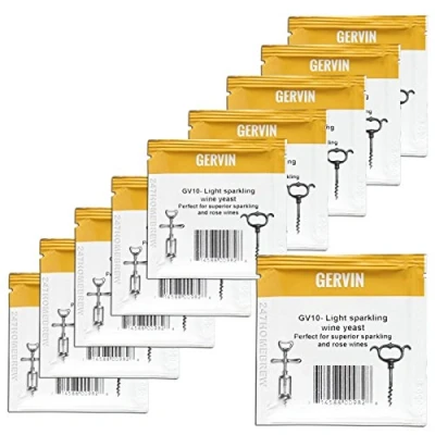 Image of 10x Gervin GV10 Wine Yeast 5g Champagne &amp; Dessert Wines 18.5% 5 23L