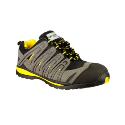 Image of Amblers Safety FS42C Trainer / Mens Shoes (11 UK) (Black/Grey/Yellow)