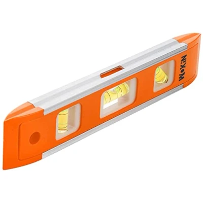 Image of ebuyerfix wokin Industrial Mini Spirit Level, Handy and Robust Level with 3 Tube Vertical, Horizontal 45 Degree Vials Magnetic Base 22.5cm
