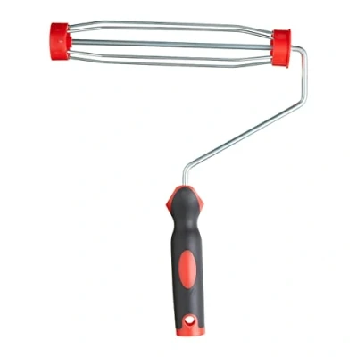 Image of Fit for The Job 9 inch x 1.5&quot; Soft Grip Paint Roller Frame, Cage Frame Suitable DIY Rollers Smooth &amp; Even Coverage Application, with Push Handle Extension Poles, 9&quot;