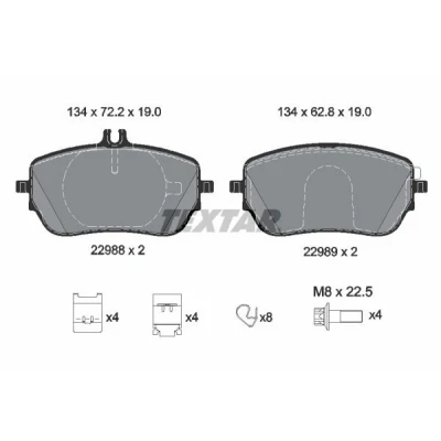 Image of Textar Brake Pads Pad Set Front Axle 2298801