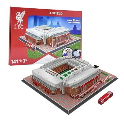 Image of University Games U00882 Liverpool Football Club 3D Puzzle, Red, 40x30x11cm Completed