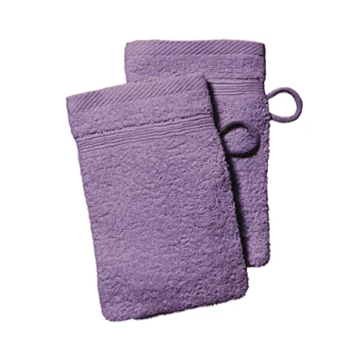 Image of TODAY Set of 2 100% Cotton Gloves, Purple, 21 x 16 cm