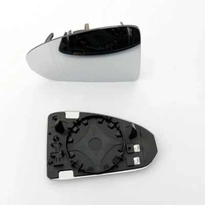 Image of Clip on Heated Base Convex Wing Mirror Glass fits Audi TT 2014 to 2024 Left Passenger Side