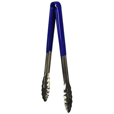 Image of Genware NEV CCT31BL Colour Coded Tong, Stainless Steel, 31 cm, Blue