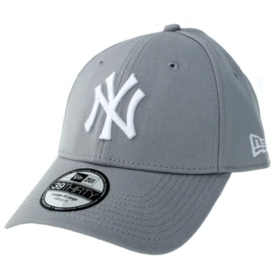 Image of New Era Men&#039;s MLB Basic NY Yankees 39Thirty Stretch Back Baseball Cap Grey/White