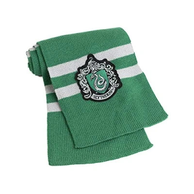 Image of Funidelia Slytherin Scarf Harry Potter for men and women Hogwarts, Wizards Accessories adults, fancy dress costumes &amp; props Halloween, carnival parties Green