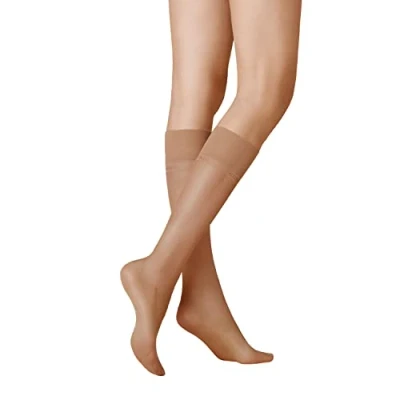 Image of Kunert Women&#039;s 185500 Fresh UP 10 Knee High Socks, Beige (Candy 0250), (Size: 39 42)