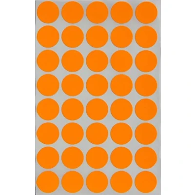 Image of Royal Green Round Stickers Colored Dot Labels 19mm (Approximately 2cm) 3/4 Inch Neon Orange 600 Pack