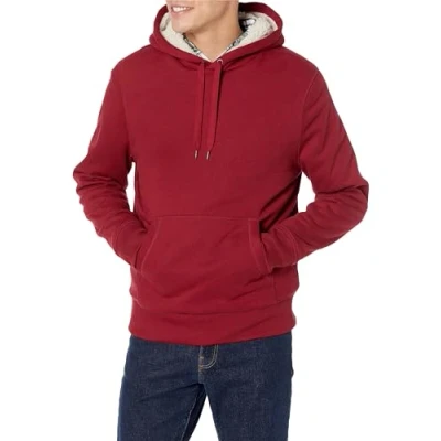 Image of Amazon Essentials Men&#039;s Sherpa Lined Pullover Hoodie, Red, XL