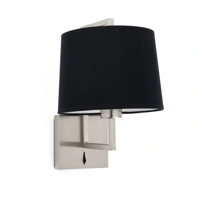 Image of Frame Wall Light with Shade Nickel, E27