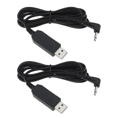 Image of YINETTECH 2PCS Shaver USB Charging Cable Compatible with Remington Barba Beard Trimmer MB320 MB320C MB42C MB310C MB200 Pa3215U 3.2V 24AWG 1.5 Meters