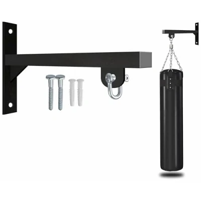 Image of Heavy Duty Punch Bag 12’’ Wall Bracket Steel Mount Hanging Stand Boxing MMA