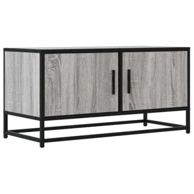 Image of vidaXL TV Cabinet Stand/Media Unit Grey Sonoma Engineered Wood &amp; Metal Modern Home/Office Furniture