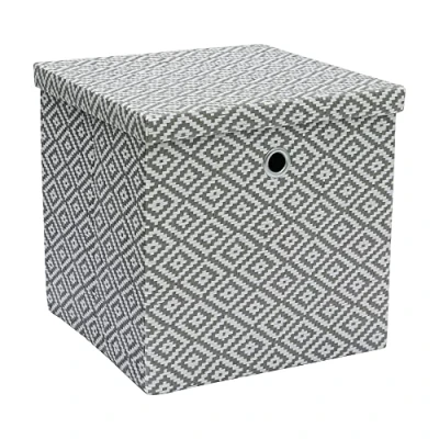 Image of JVL Argyle Foldable Square Paper Storage