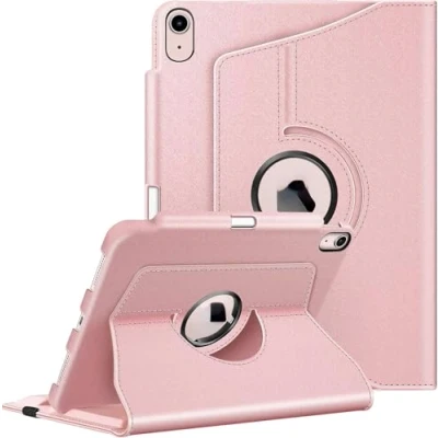 Image of FINTIE Rotating Case for iPad Air 11 inch (2024) M2, 6th / 5th 4th Generation (2024/2022/2020) [360 Rotating] Adjustable Stand Cover with Pencil Holder, Rose Gold