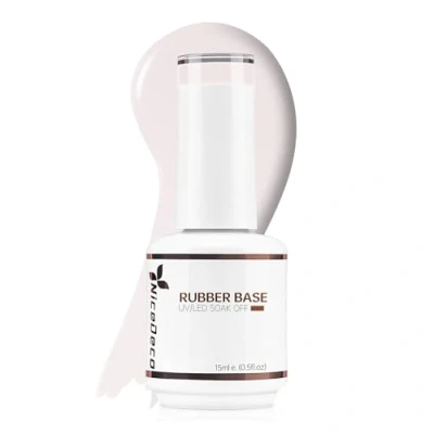 Image of Nicedeco 4 In 1 Rubber Base Gel For Nails, Hema Free Clear Sheer Color Nail Polish UV LED Soak Off, Elastic Strengthen Enhance Coat 019