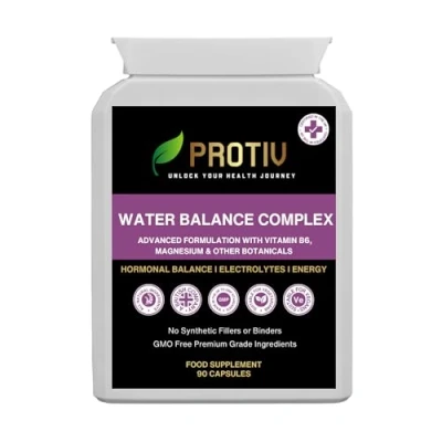 Image of Water Balance Complex 90 Capsules Electrolyte and Hormonal Supplement for Women Botanical Blend with Magnesium Vitamin B6 UK Manufactured to GMP Standard