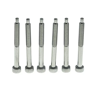 Image of Dopro Stainless Steel Tremolo Bridge Saddle Mounting Screws Guitar Locking Nut and String Lock for Floyd Rose