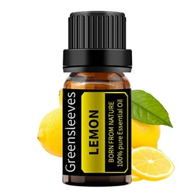 Image of GREENSLEEVES Lemon Essential Oil 10ml, 100% Pure Organic Scent Aromatherapy Diffuser Oils 10ml(Lemon)