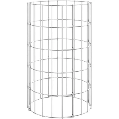 Image of vidaXL Circular Gabion Pole Galvanised Steel Ø30x50 cm