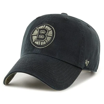 Image of 47 Brand Relaxed Fit Cap CLEAN UP Boston Bruins black