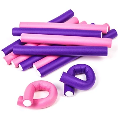 Image of 12X Flexible Hair Rollers Flexi Sponge Salon Quality Styling Soft Foam