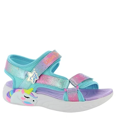 Image of Skechers Unicorn Dreams Sandals purple/multicoloured for kids, Size: 12K, Purple/multi coloured Textile