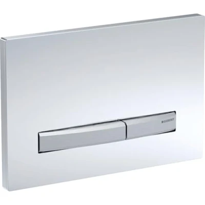 Image of Geberit Sigma 50 115788SD2 Actuator Plate for 2 Flushes, Front Operation, Mirrored Smoke Glass