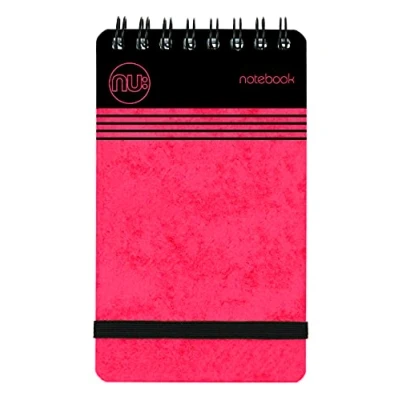 Image of NU: Notebooks Craze Cloud Range A7 Red Notebook Wirebound Stationery Ruled Notepad 110 Pages
