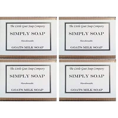 Image of 4 x Simply Goats Milk Soap. Unscented 100g. Sensitive Skin. Eczema, Psoriasis, Dermatitis. Dry Skin