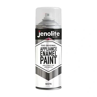 Image of JENOLITE Appliance Enamel Paint White 400ml Spray Refresh &amp; Restore Appliances Ideal Touch Up For Fridges, Freezers, Washing Machines, Radiators