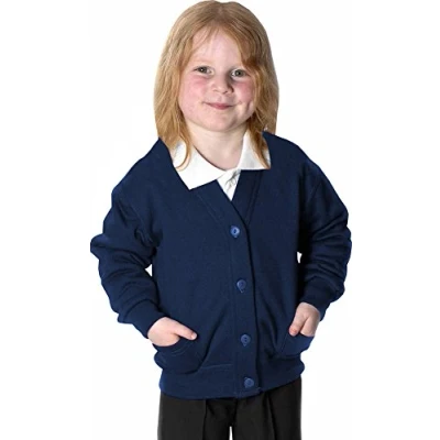 Image of Uniform Fleece Cardigan Navy Blue 7 8 Years