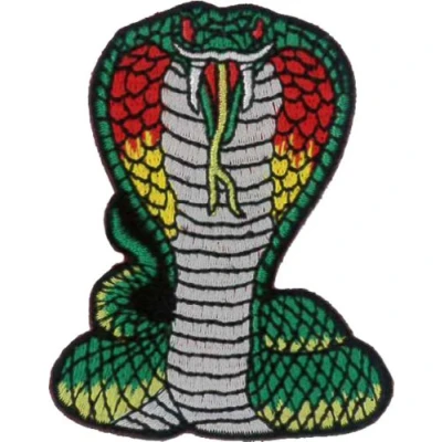 Image of Klicnow Cobra Embroidered Patch 7cm X 5.5cm (2 3/4&quot; 2 1/4&quot;) approx