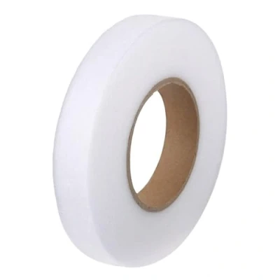 Image of SECALIFE 70 Yards Web Hemming Tape Hem Fabric Fusing Iron on for Trousers Clothes Jeans Garment Curtains 15mm White