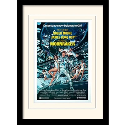 Image of James Bond Moonraker One Sheet A3 Framed and Mounted Print
