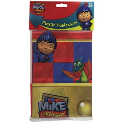 Image of amscan Mike The Knight Plastic Tablecover 1.2m x 1.8m