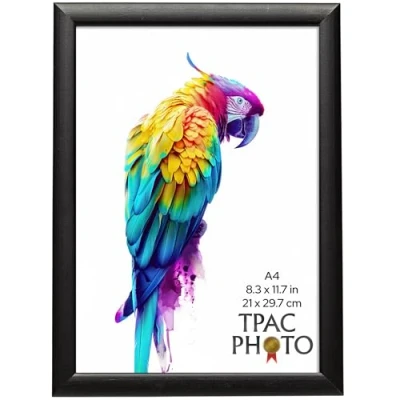 Image of The Photo Album Co SHERWOOD A4 (21x29.7cm) Black Poster Frame Acrylic (Non Glass) Front Pack of 1