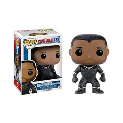Image of Funko Pop! Marvel: Captain America Civil War Black Panther (Unmasked Limited Exclusive) #138