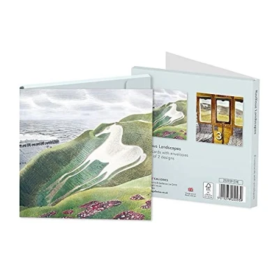 Image of Museums &amp; Galleries Ravilious Landscapes Pack of 8 Art Greeting Cards and White Envelopes