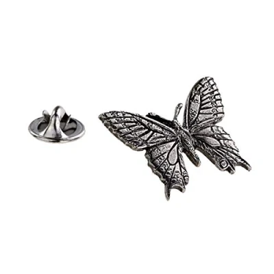 Image of Pewter Butterfly Lapel Pin Badge
